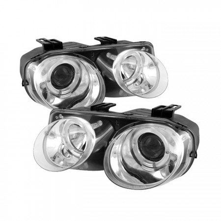 Ксеноновые фары, Spyder Auto, для Acura Integra 1998-2001, LED Halo (Chrome)